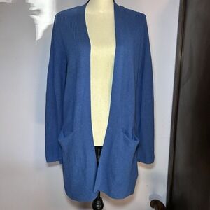 New Gap Long Sleeve Open Cardigan Women's Small Bright Cobalt Blue